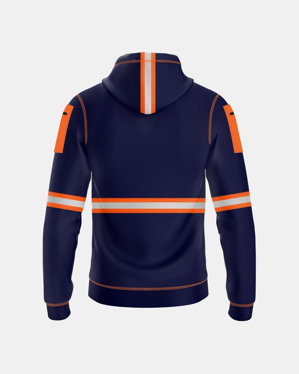 Noroze Mens Hi Vis Hoodie (Neon Orange/Navy 3)