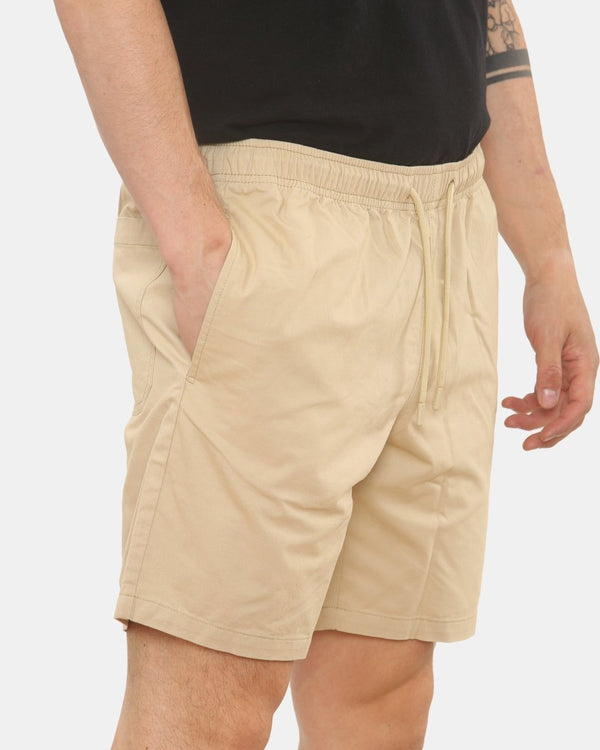 Noroze Mens Stone Shorts Elastic Waist