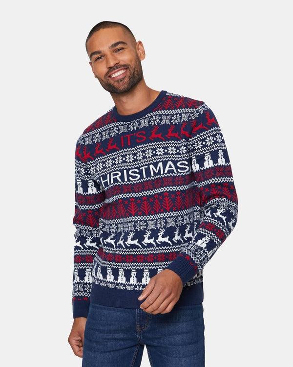 noroze Merry Christmas Navy Festive Jumper
