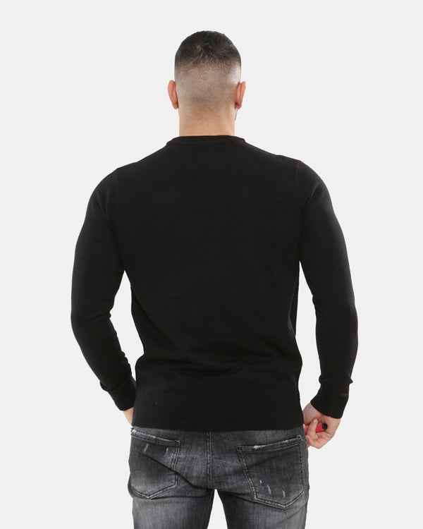 Noroze Merry Xmas Reindeer Black Festive Jumper