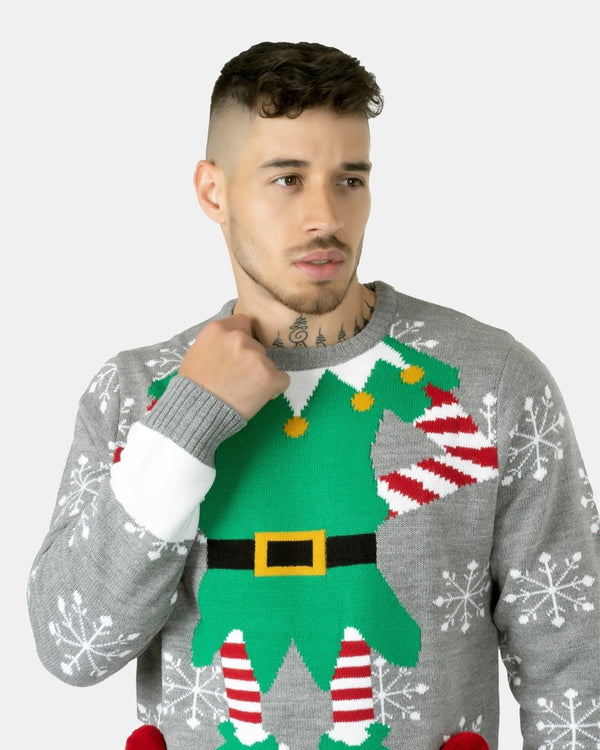 noroze Mid-grey Knitted Long Sleeves Sweater