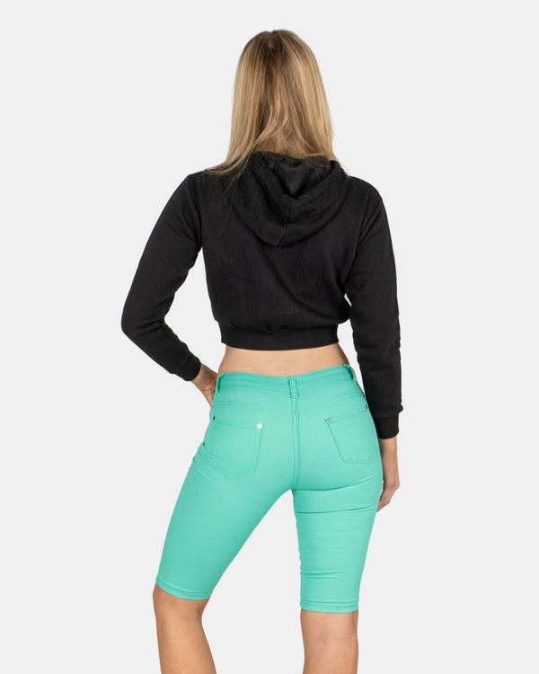 Noroze Mint Chino Capri Bengaline Shorts