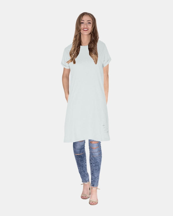 noroze Mint Women's Plain Long T-shirt