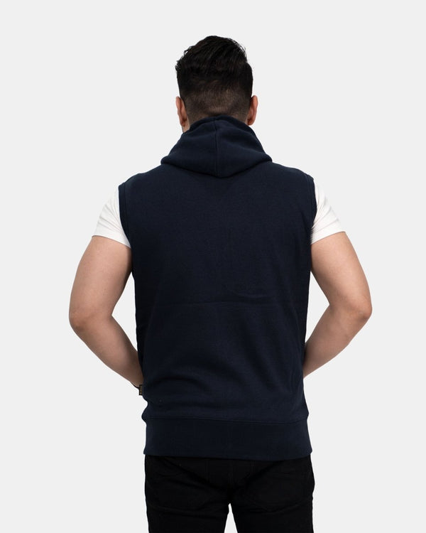Noroze Navy Casual Zip-Up Men's Hoodie