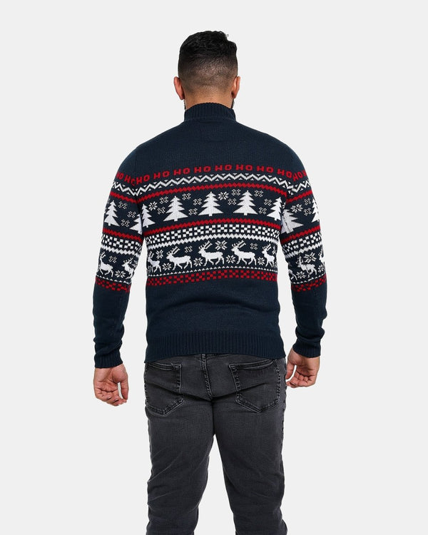 Noroze Navy Chunky Knit Christmas Jumper