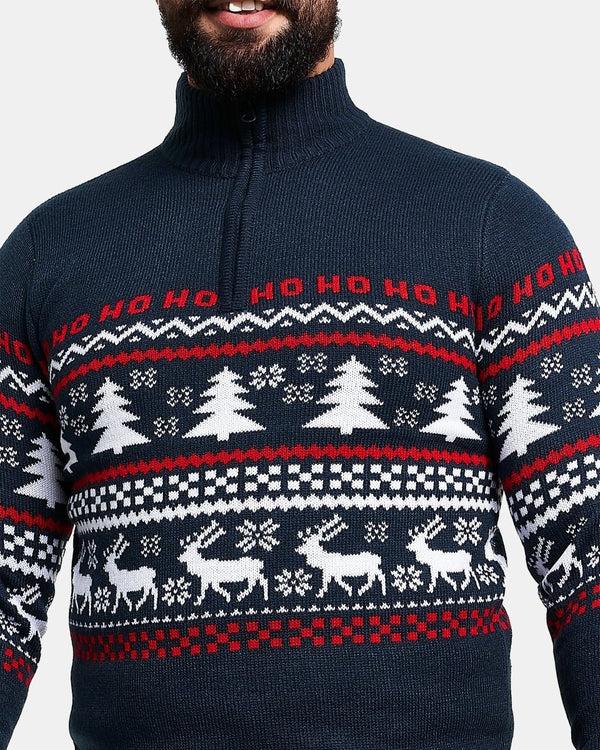 Noroze Navy Chunky Knit Christmas Jumper