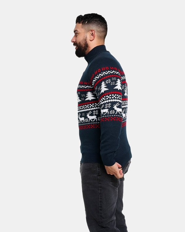 Noroze Navy Chunky Knit Christmas Jumper