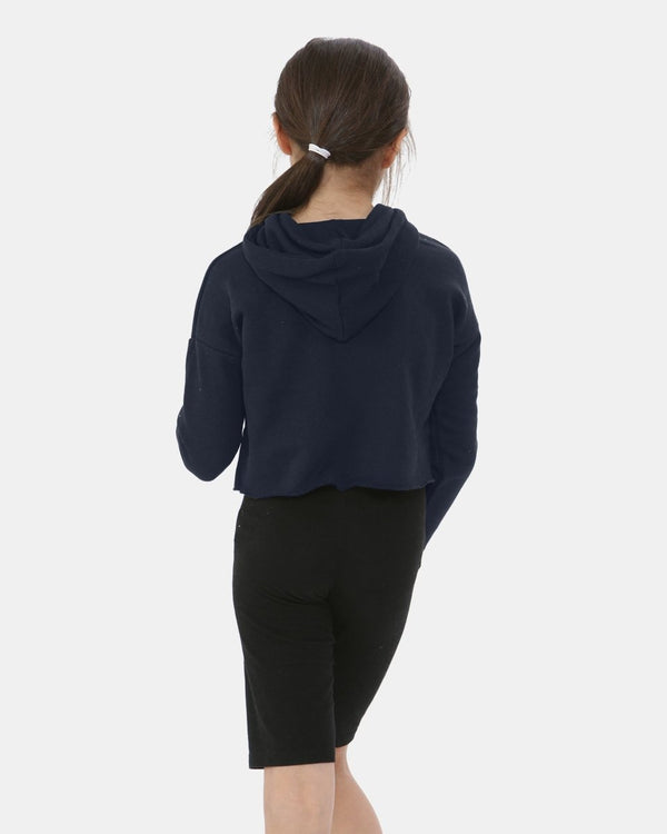 Noroze Navy Girl's Long-Sleeve Hoodie