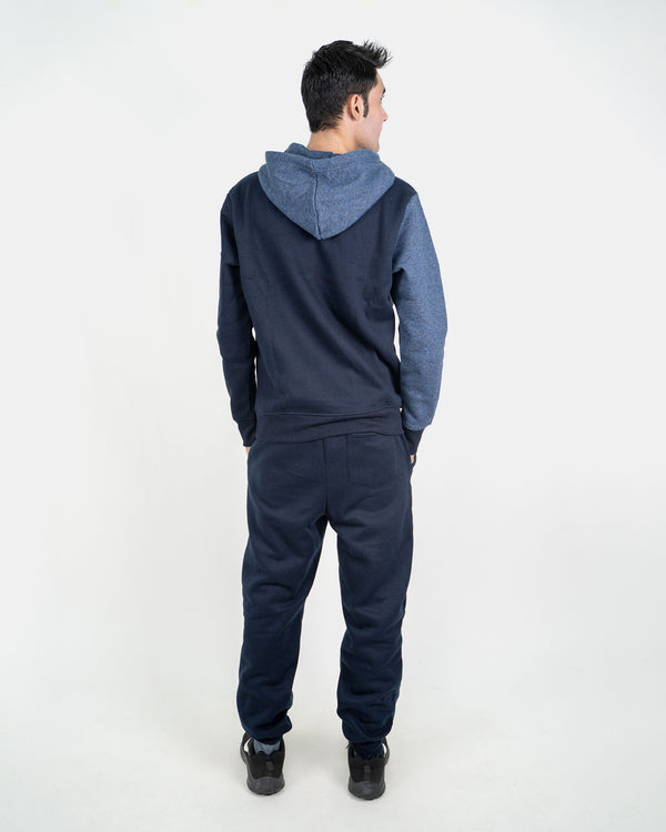 Noroze Navy Grey Mens Contrast Jogging Suit