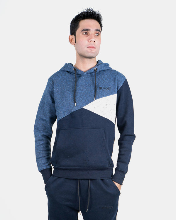 noroze Navy Grey Mens Contrast Jogging Suit