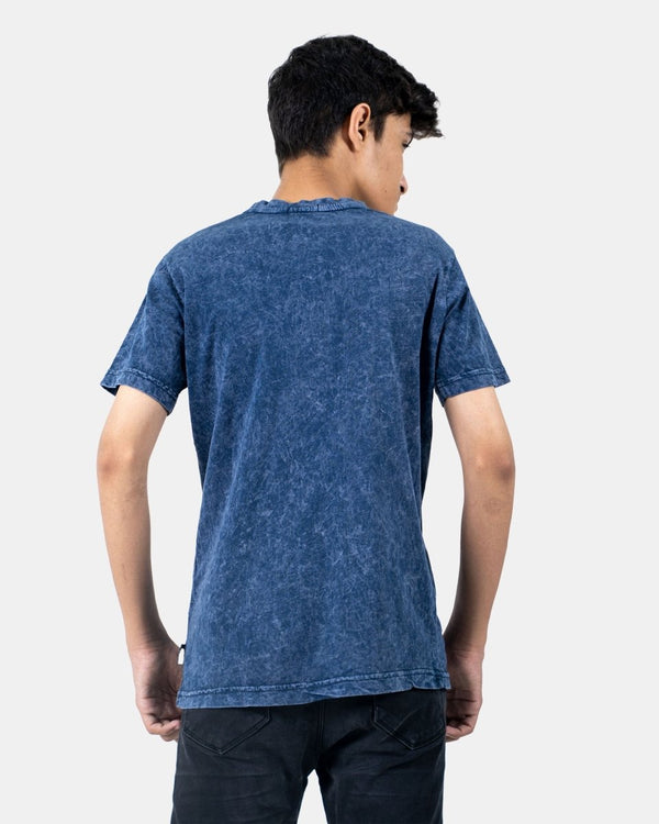 Noroze Navy Kids Bleach-Effect T-Shirt