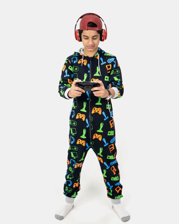 Noroze Navy Kids Gaming Onesie