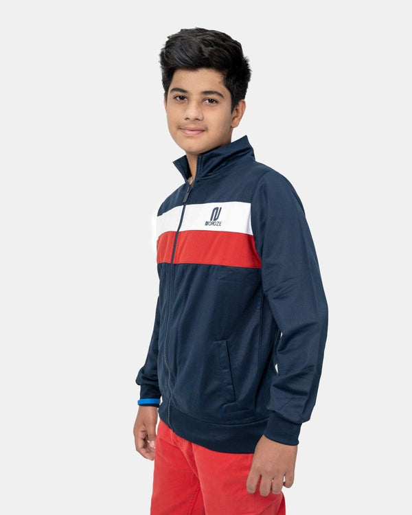 Noroze Navy Kids Lightweight Track Jacket