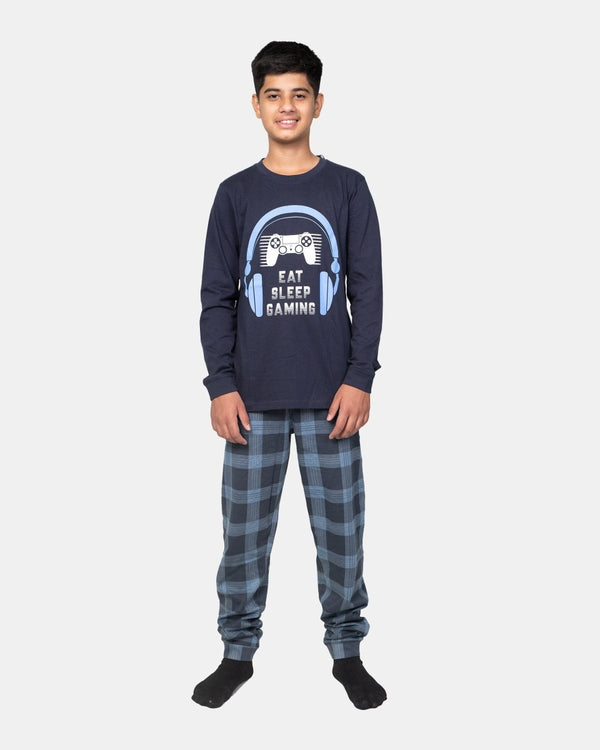 Noroze Navy Kids Nightwear Cotton Pajamas