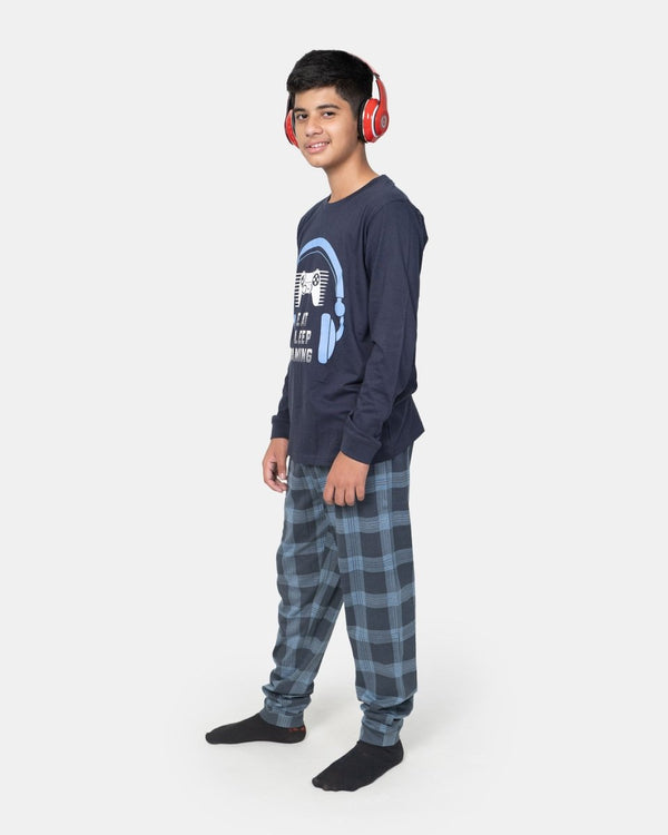 Noroze Navy Kids Nightwear Cotton Pajamas