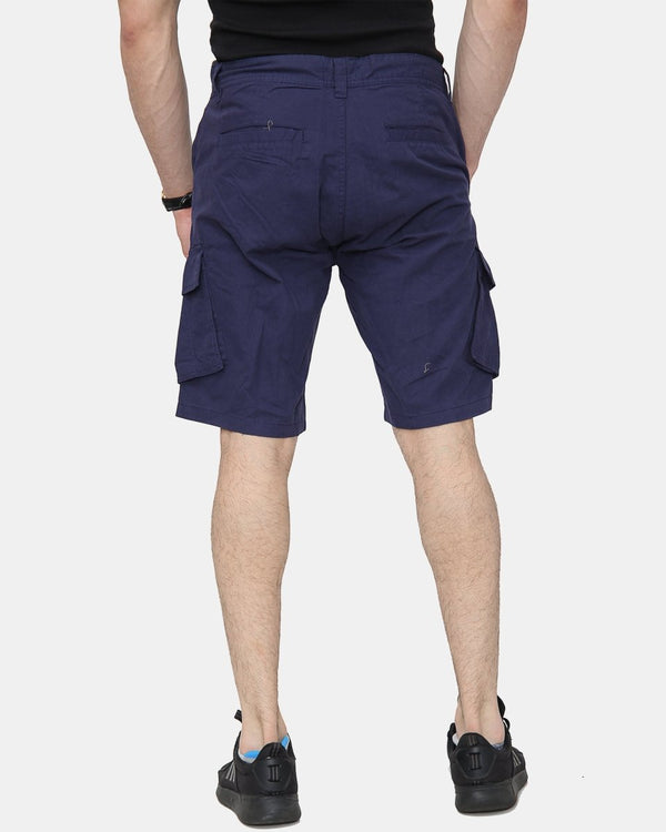 Noroze Navy Knee Length Cargo Shorts