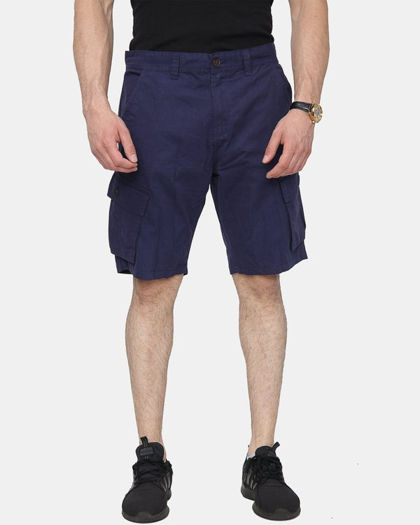 Noroze Navy Knee Length Cargo Shorts