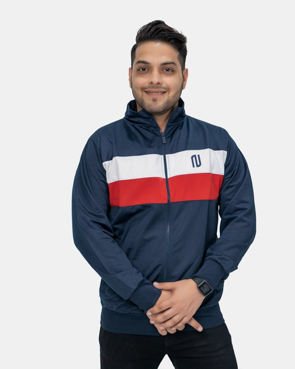Noroze Navy Lightweight Casual Track Jacket