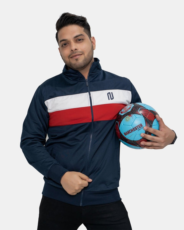 noroze Navy Lightweight Casual Track Jacket