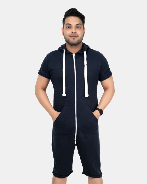 noroze Navy Men One-Piece Jumpsuit