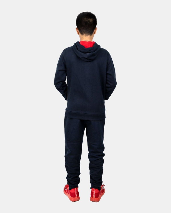 Noroze Navy/Red Contrast Fleece Tracksuit
