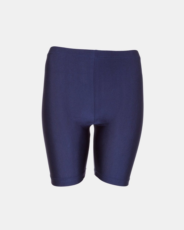 noroze Navy Shiny Nylon Lycra Shorts: