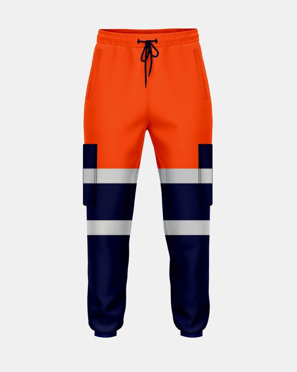 noroze Neon Orange/Navy Hi Vis Trousers - 4