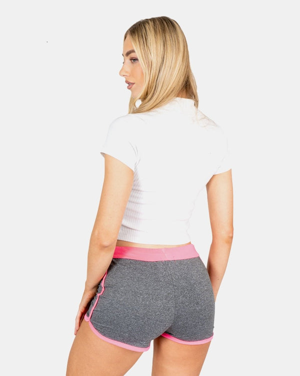 Noroze Pink Gym Fleck Summer Shorts