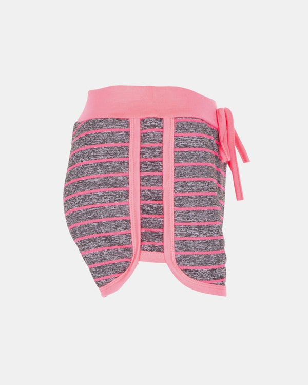 Noroze Pink Stripe Gym Fleck Summer Shorts