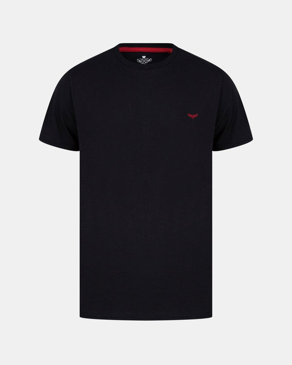 noroze Plain Navy Short Sleeve T-Shirt