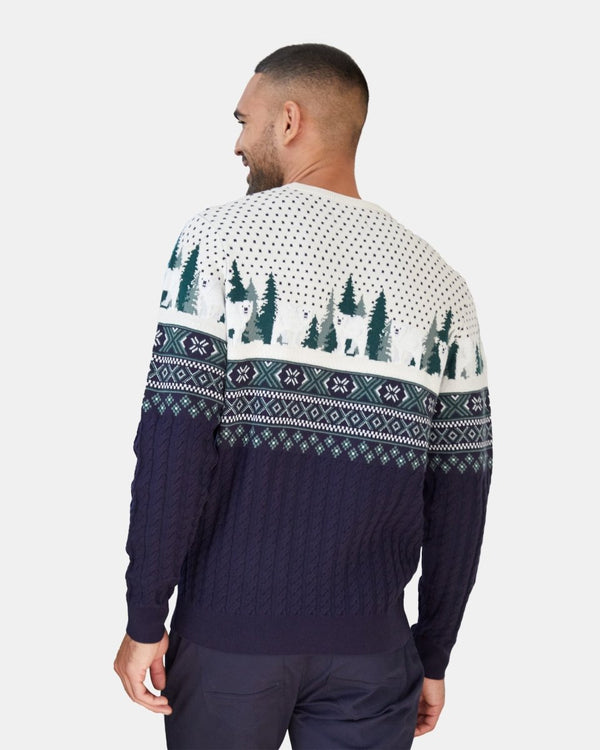 Noroze Polar Navy/Grey Festive Jumper