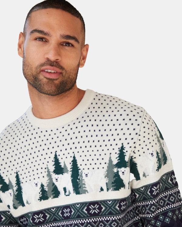 Noroze Polar Navy/Grey Festive Jumper