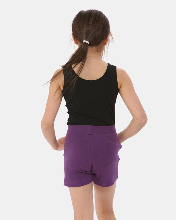 Noroze Purple Casual Summer Plain Shorts