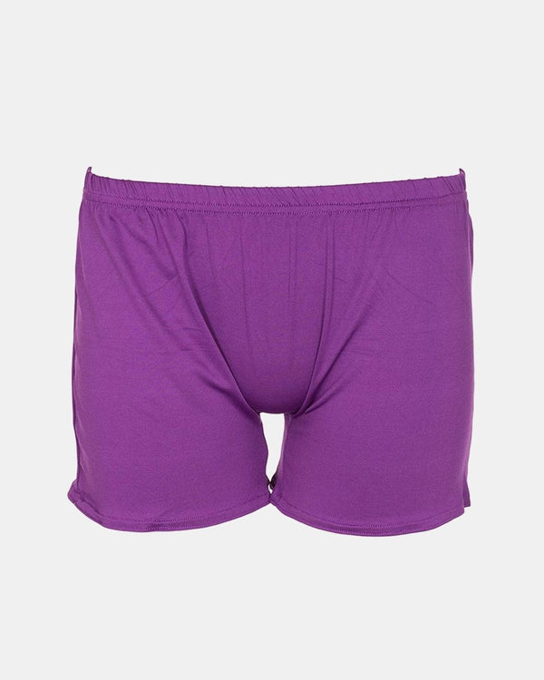 noroze Purple Girls Stretch Shiny Shorts: