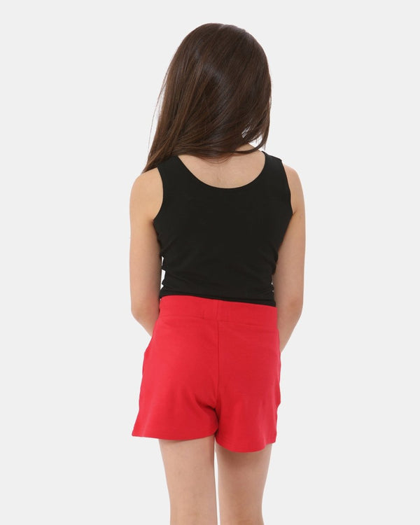 Noroze Red Casual Summer Plain Shorts