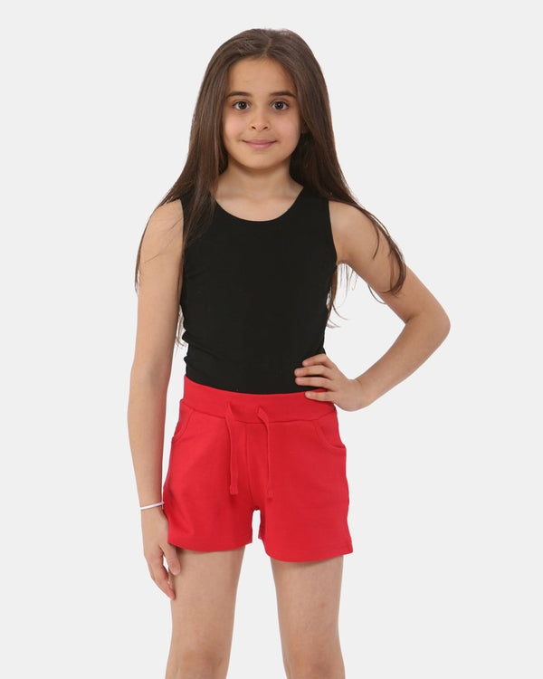 noroze Red Casual Summer Plain Shorts