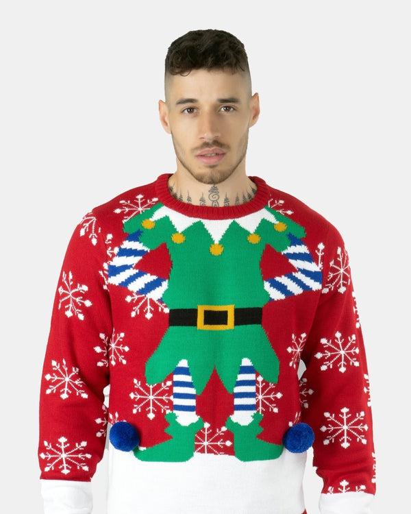 noroze Red Knitted Long Sleeves Sweater