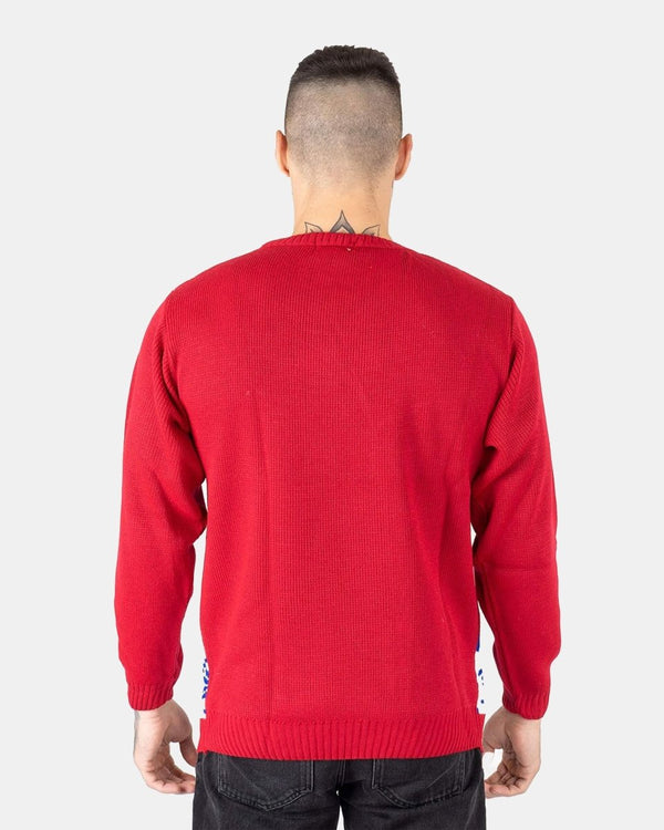 Noroze Red Santa Sleigh Retro Christmas Jumper