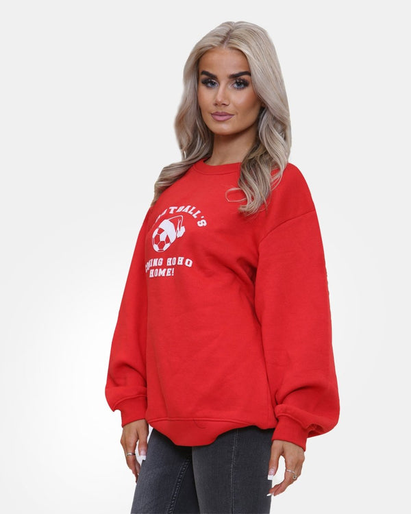 Noroze Red Women Football's Christmas Jumpers
