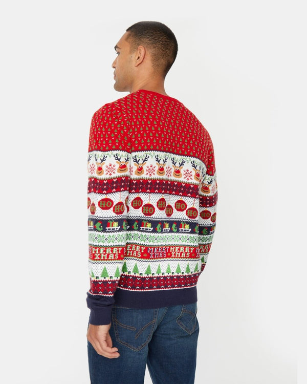 Noroze Reindeer Mens Novelty Knitted Jumpers