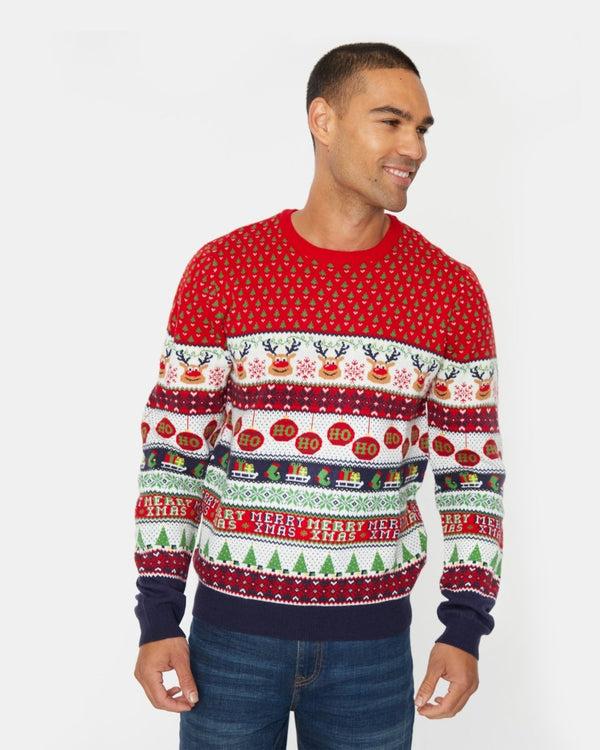 noroze Reindeer Mens Novelty Knitted Jumpers