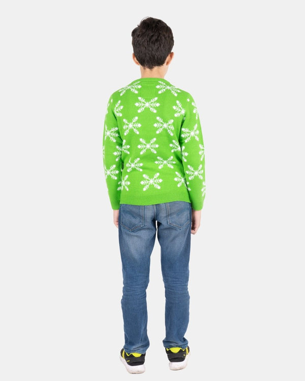 Noroze Rocking Green Kids Christmas Jumpers