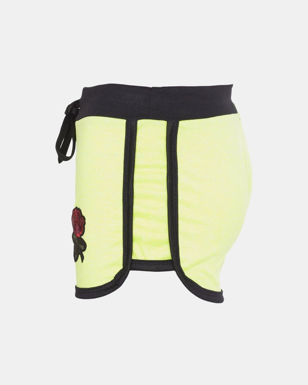 Noroze Rose Print- Lime Fleck Summer Kids Short