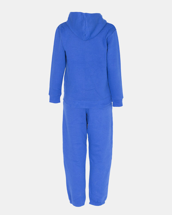 Noroze Royal Blue Kids Plain Hooded Tracksuit