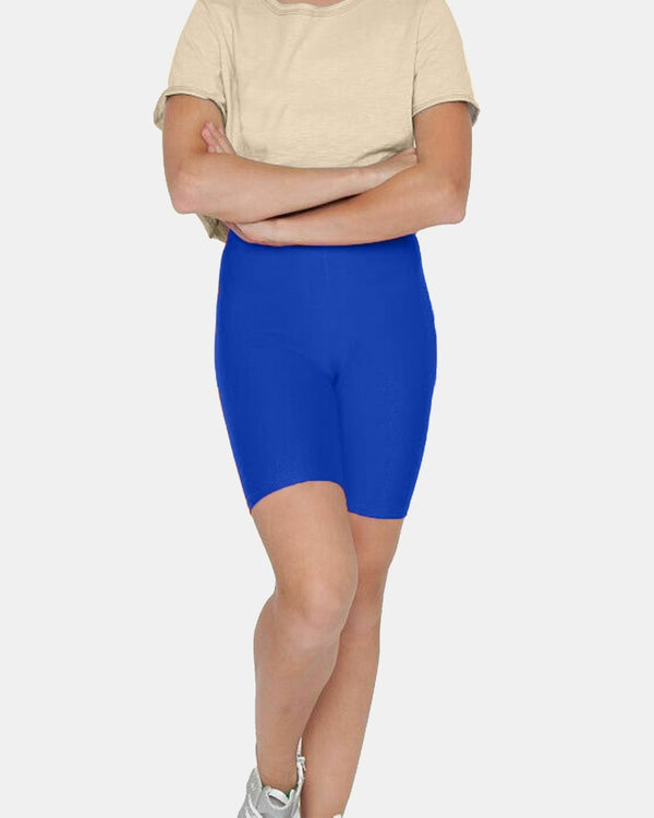 Noroze Royal Blue Shiny Nylon Lycra Shorts