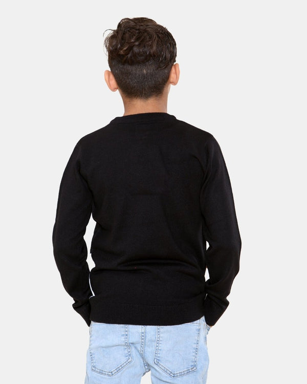 Noroze Rudolph Black Kids Christmas Jumpers