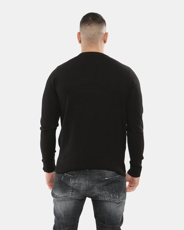 Noroze Santa Head Black Festive Jumper