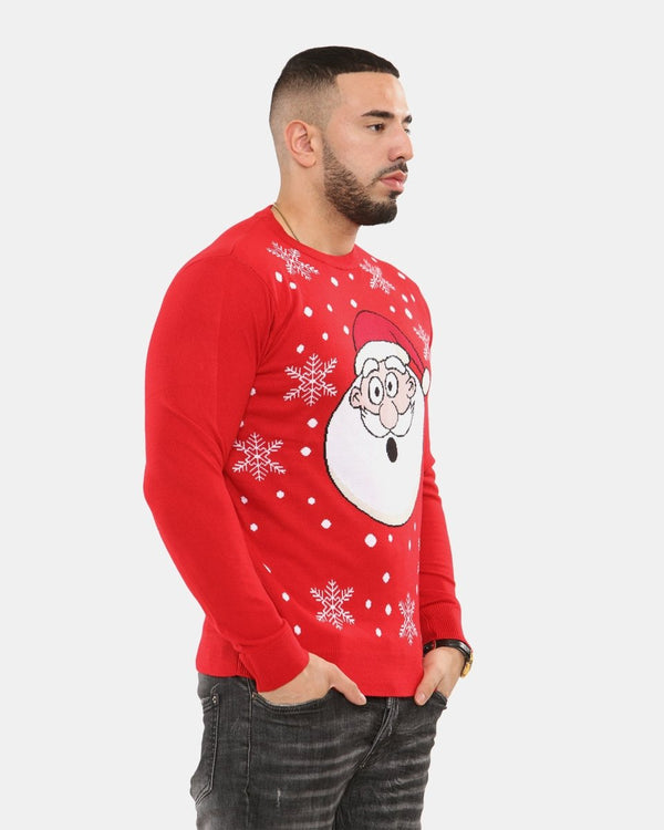 Noroze Santa Head Red Festive Jumper