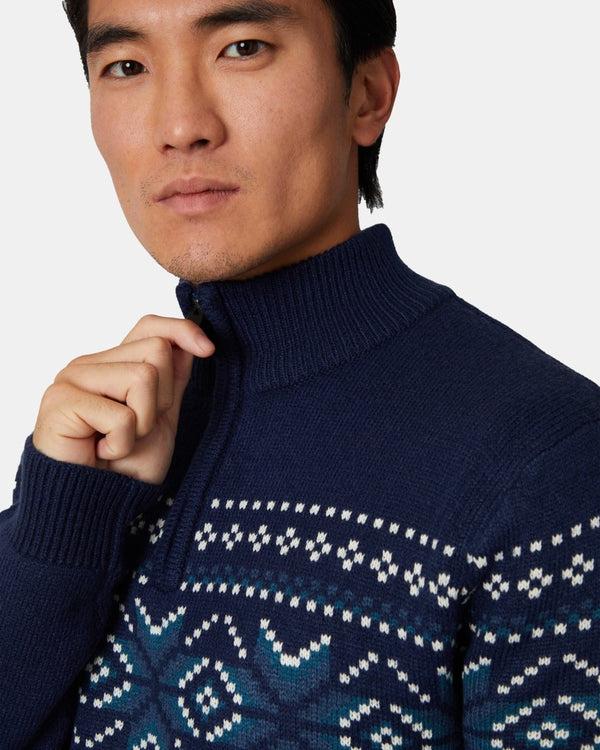 Noroze Snowman Mens Navy Christmas Jumper