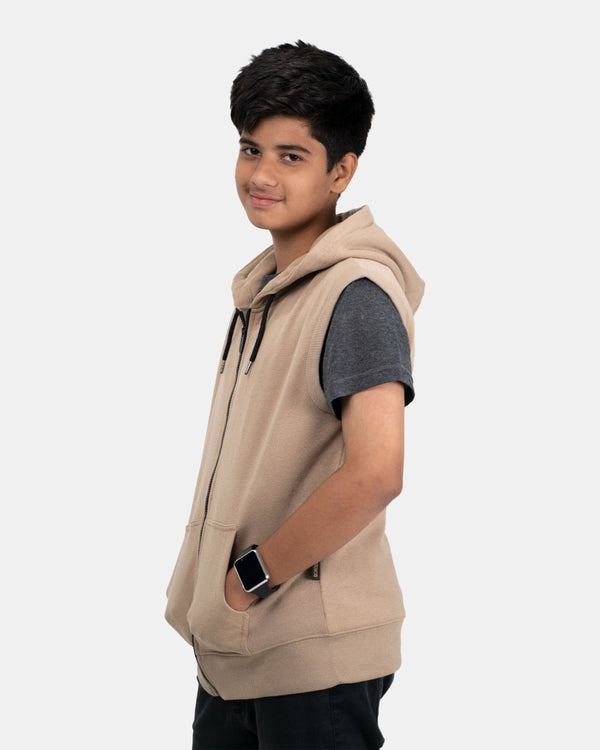 Noroze Stone Kid's Sleeveless Casual Hoodie